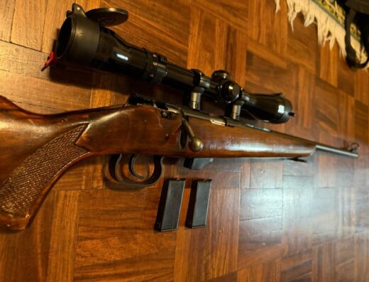 Baikal .22lr rifle with scope and mounts