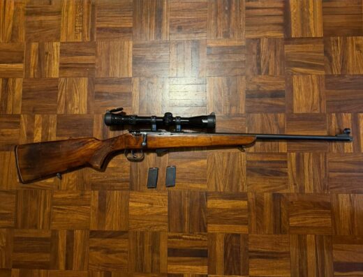 Baikal .22lr rifle with scope and mounts