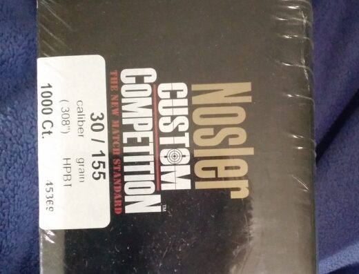1000ct Nosler Custom Comp 30cal/ 155gr Bullets