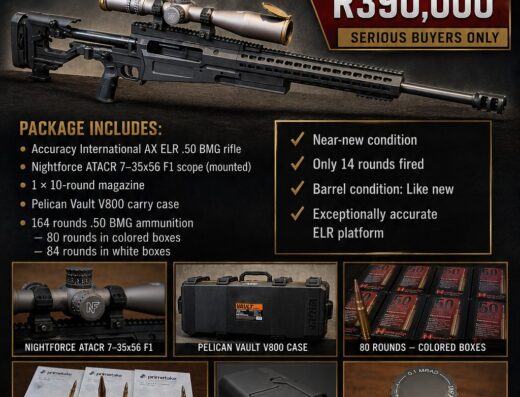 FOR SALE – Accuracy International AX ELR .50 BMG Package + Nightforce ATACR + Ammo