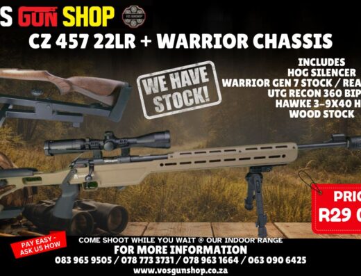 CZ 457 22LR + Warrior Chassis + Wood Stock
